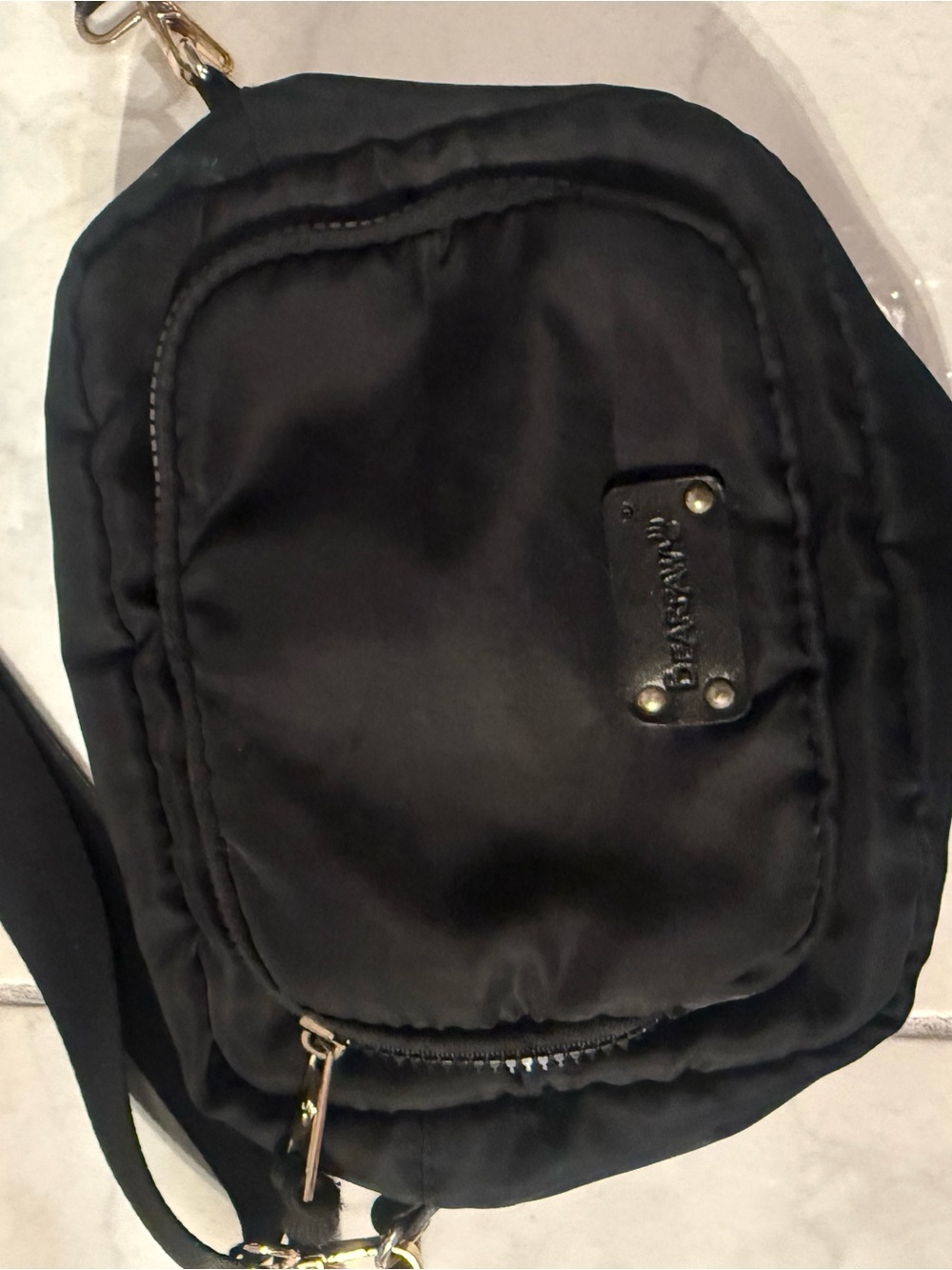 Black Nylon Crossbody Bag